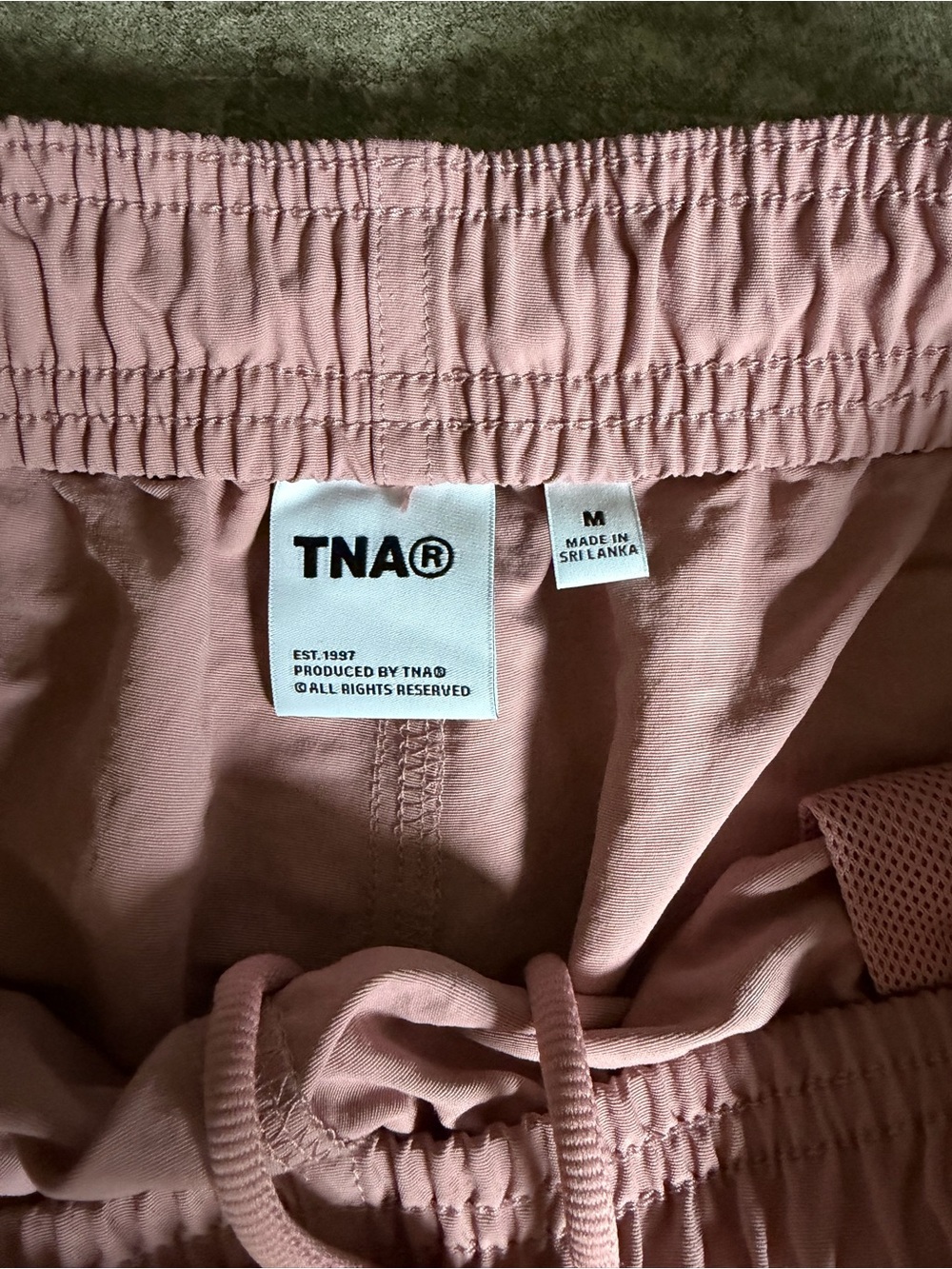 Aritzia TNA Sawyer Pant Dusty Rose Wide Leg Recycled Nylon Size M - Picture 8 of 12